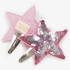 Tutu du Monde Girls Pink & Silver Sequin Star Hairclips (2 Pack) Best