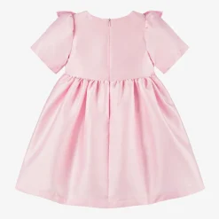 Mama Luma Girls Pink Bow Dress Outlet