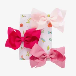 Milledeux Girls Pink Bow Hairclips (3 Pack) Sale