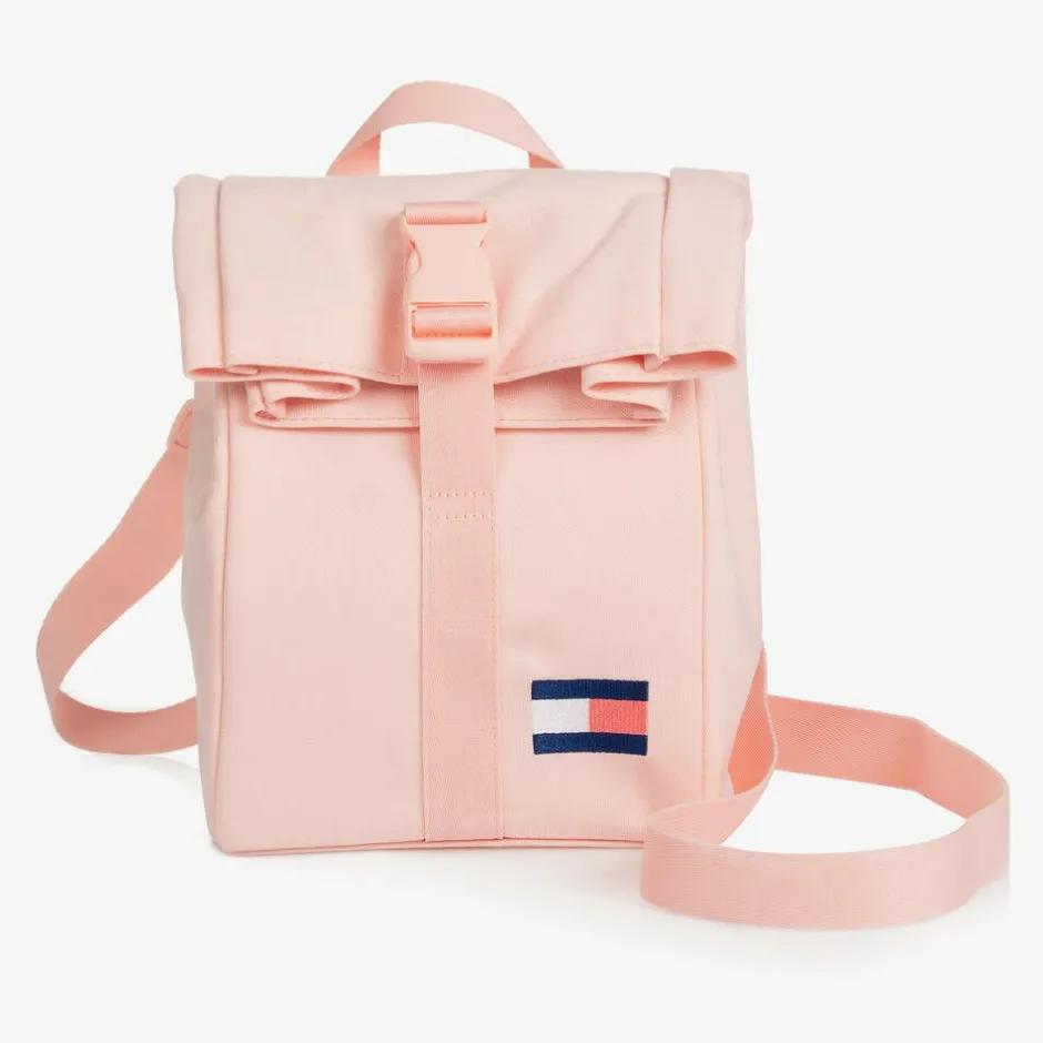 Tommy Hilfiger Girls Pink Canvas Flag Lunch Bag (23cm) Best
