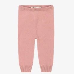 Bonpoint Girls Pink Cashmere Knit Leggings Sale