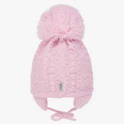 Sätila of Sweden Girls Pink Cassie Giant Pom-Pom Hat Clearance