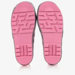 Playshoes Girls Pink Cat Rain Boots