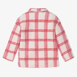 Guess Girls Pink Check Jacket New