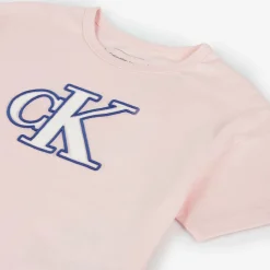 Calvin Klein Girls Pink CK Cotton T-Shirt Online