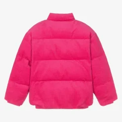 Molo Girls Pink Corduroy Puffer Jacket ShockingPink Best