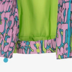 Stella McCartney Kids Girls Pink Cosmic Hooded Puffer Jacket