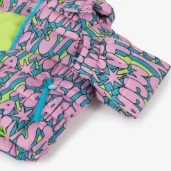 Stella McCartney Kids Girls Pink Cosmic Hooded Puffer Jacket