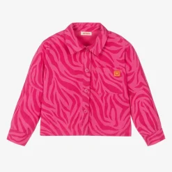 Joyday Girls Pink Cotton Animal Print Jacket