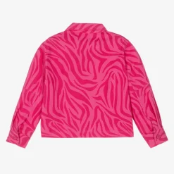 Joyday Girls Pink Cotton Animal Print Jacket