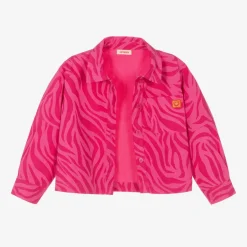 Joyday Girls Pink Cotton Animal Print Jacket