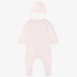 Emile et Rose Girls Pink Cotton Babygrow & Hat Set Online