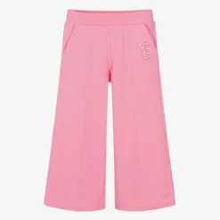 Monnalisa Girls Pink Cotton Barbie Joggers Outlet