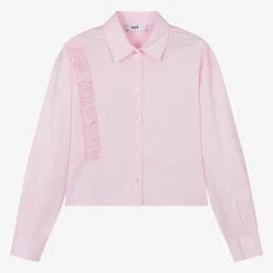 MSGM Girls Pink Cotton Blouse Clearance