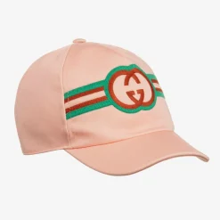 Gucci Girls Pink Cotton Cap Outlet