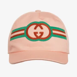 Gucci Girls Pink Cotton Cap Outlet