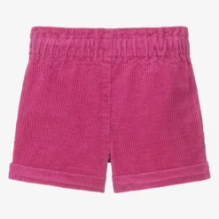 Carrément Beau Girls Pink Cotton Corduroy Shorts Outlet