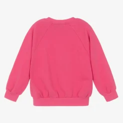 Mini Rodini Girls Pink Cotton Dog Print Sweatshirt Outlet