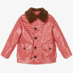 Gucci Girls Pink Cotton Double G Jacket Hot