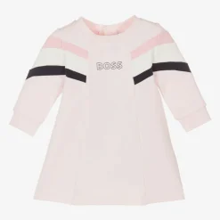 BOSS Girls Pink Cotton Dress
