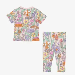 Stella McCartney Kids Girls Pink Cotton Fairy Legging Set Outlet