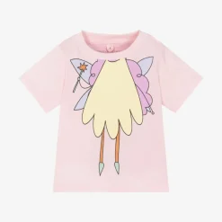 Stella McCartney Kids Girls Pink Cotton Fairy T-Shirt Best