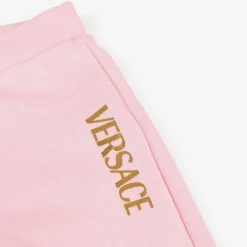 Versace Girls Pink Cotton Flared Joggers Online