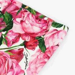 Dolce amp; Gabbana Girls Pink Cotton Floral Leggings Sale