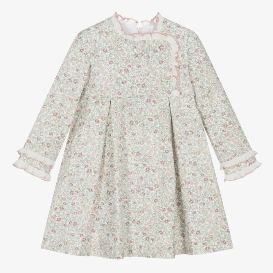 Foque Girls Pink Cotton Floral Dress Best