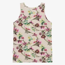 Molo Girls Pink Cotton Floral Vests (2 Pack)