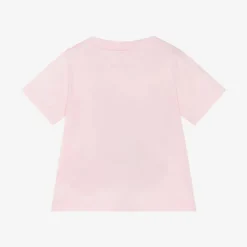 Stella McCartney Kids Girls Pink Cotton Flower T-Shirt