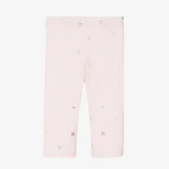Givenchy Girls Pink Cotton 4G Logo Leggings Hot