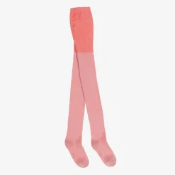 Molo Girls Pink Cotton Glitter Tights FlamingoPlume