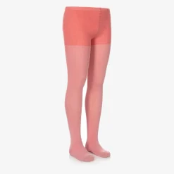 Molo Girls Pink Cotton Glitter Tights FlamingoPlume