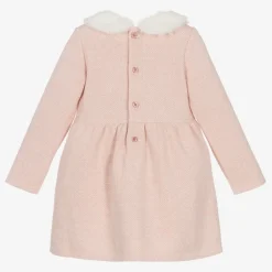 Hatley Girls Pink Cotton Herringbone Dress Outlet