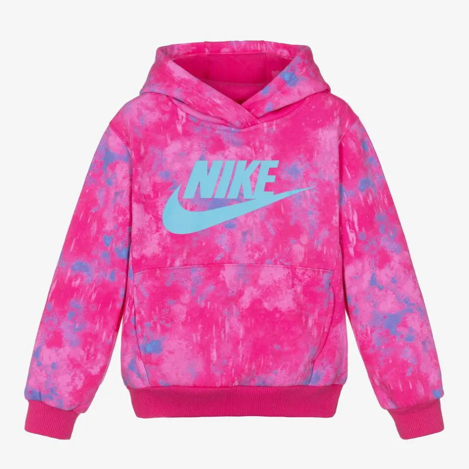 Nike Girls Pink Cotton Hoodie Hot