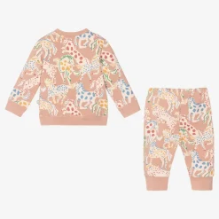 Stella McCartney Kids Girls Pink Cotton Horse Tracksuit Hot