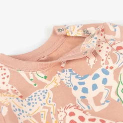 Stella McCartney Kids Girls Pink Cotton Horse Tracksuit Hot