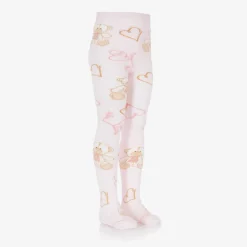 A Dee Girls Pink Cotton Knit Tights Best