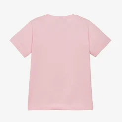 Versace Girls Pink Cotton Medusa T-Shirt