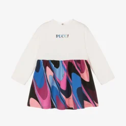 PUCCI Girls Pink Cotton Onde Dress Discount