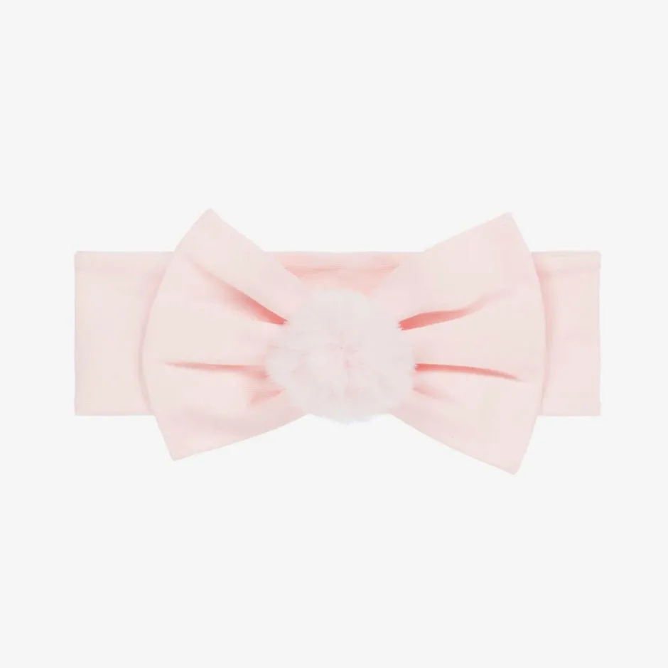 A Dee Girls Pink Cotton Pom-Pom Headband Hot
