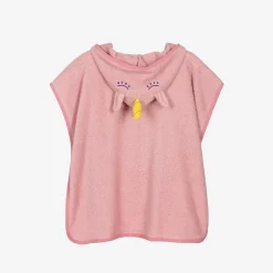 Playshoes Girls Pink Cotton Poncho Towel Discount