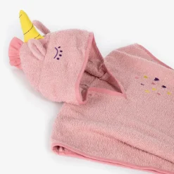 Playshoes Girls Pink Cotton Poncho Towel Discount