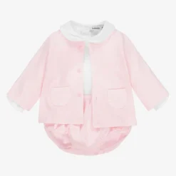 Babidu Girls Pink Cotton Shorts Set Outlet