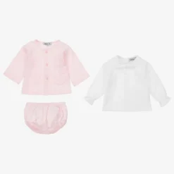 Babidu Girls Pink Cotton Shorts Set Outlet