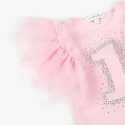 Angels Face Girls Pink Cotton 1st Birthday T-Shirt Fairypink Hot