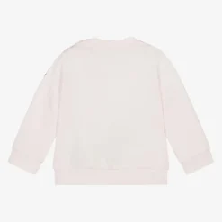 Moncler Enfant Girls Pink Cotton Sweatshirt Discount