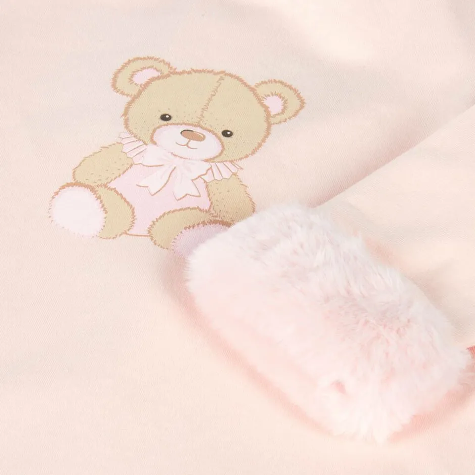 A Dee Girls Pink Cotton Teddy Bear Dress Hot