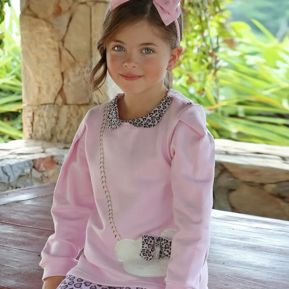 Balloon Chic Girls Pink Cotton Teddy Bag Top Sale